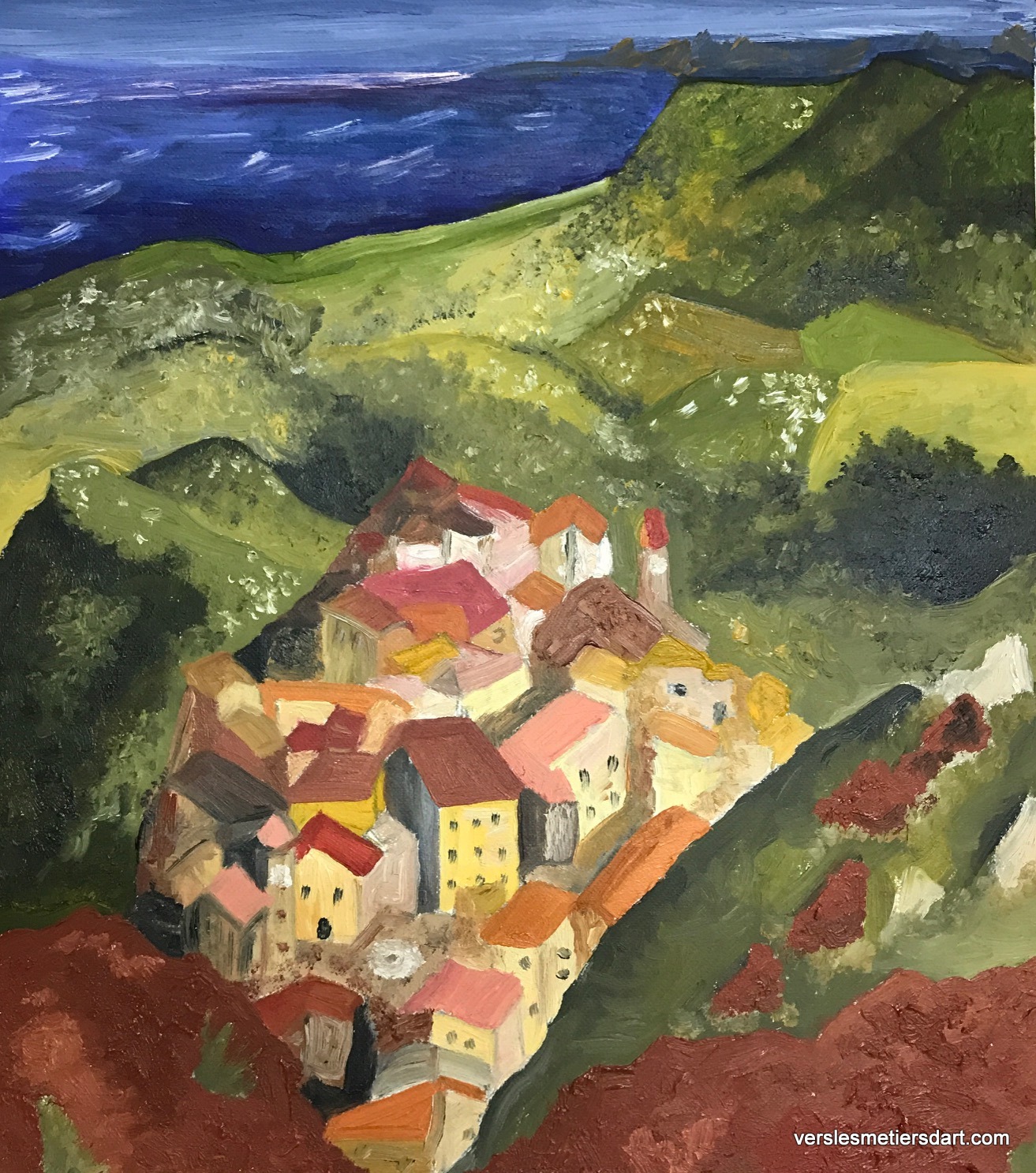 Paysage naif par Melanie Paysage naif par Melanie